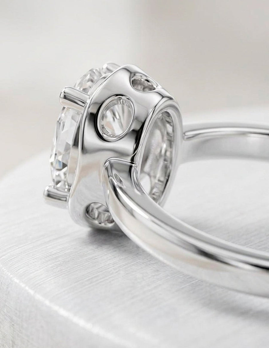 Anillo de Compromiso - solitario - AMORE90-OV-CZ