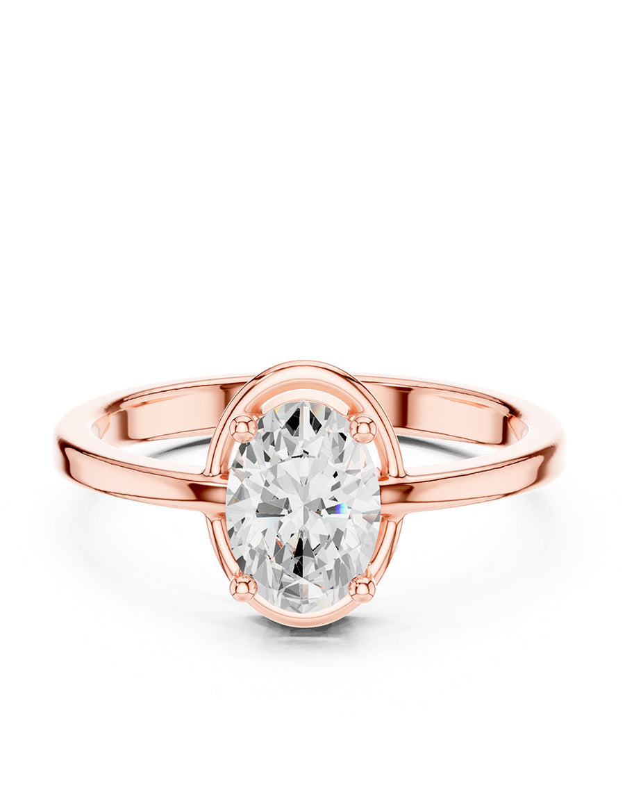 Anillo de compromiso - solitario - AMORE91-OV-LG