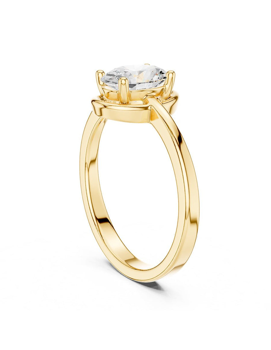 Anillo de Compromiso - solitario - AMORE91-OV-CZ
