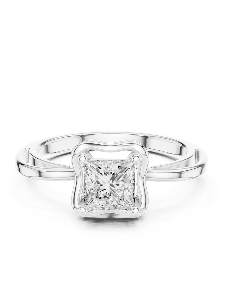 Anillo de Compromiso - solitario - AMORE92-PR-CZ