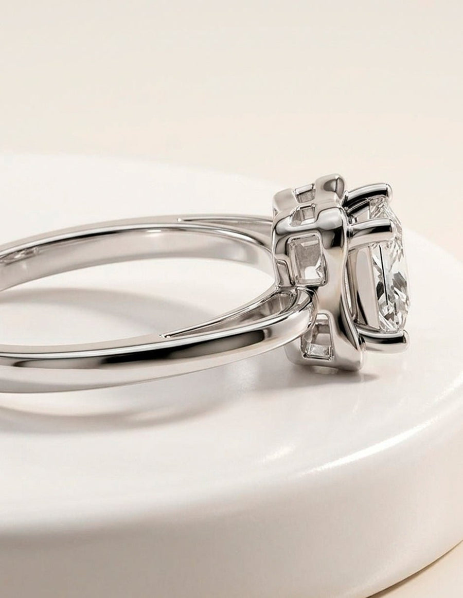 Anillo de Compromiso - solitario - AMORE92-PR-CZ
