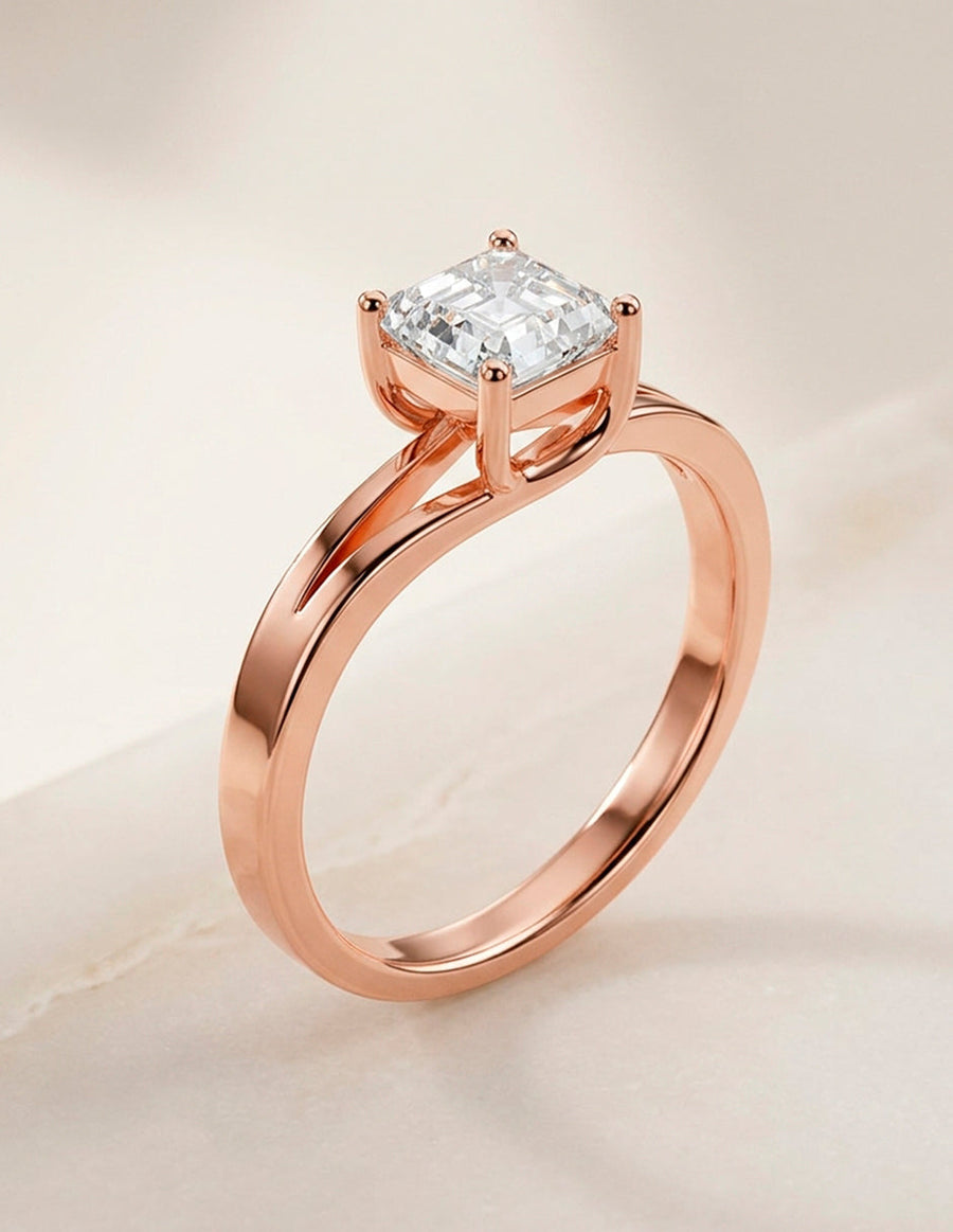 Anillo de compromiso - solitario - AMORE93-PR-LG