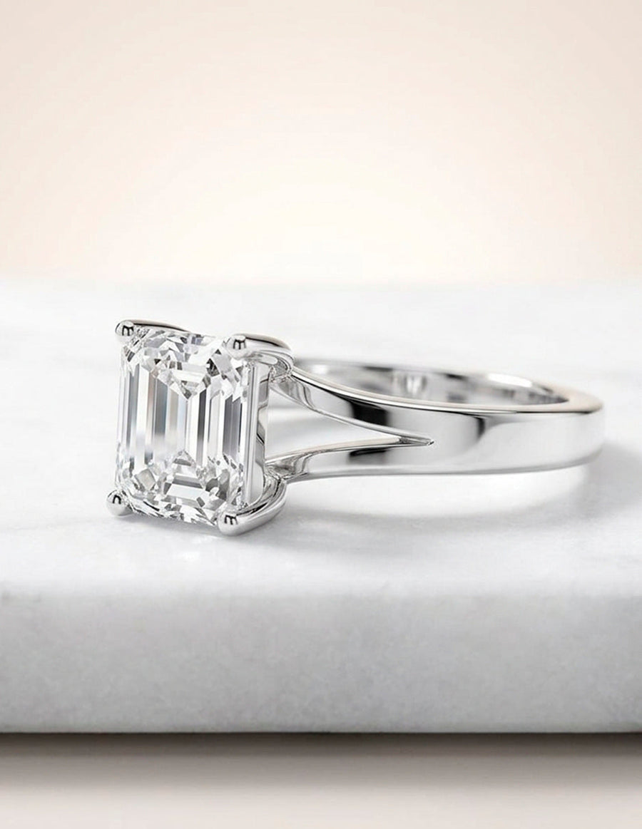 Anillo de compromiso - solitario - AMORE93-PR-LG