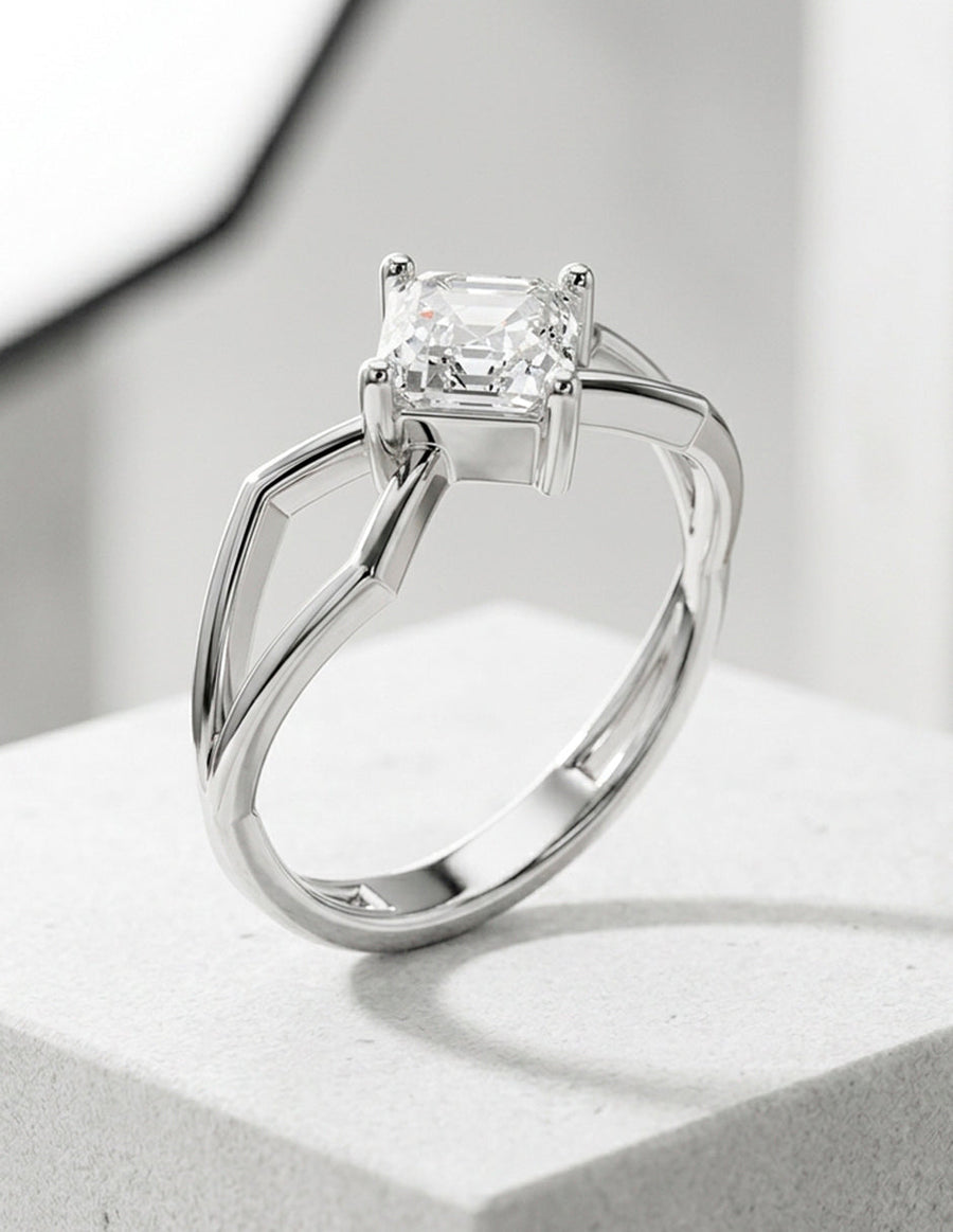 Anillo de compromiso - solitario - AMORE94-PR-LG
