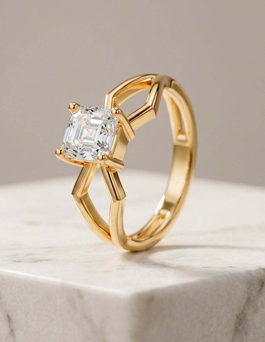 Anillo de Compromiso - solitario - AMORE94-AS-CZ
