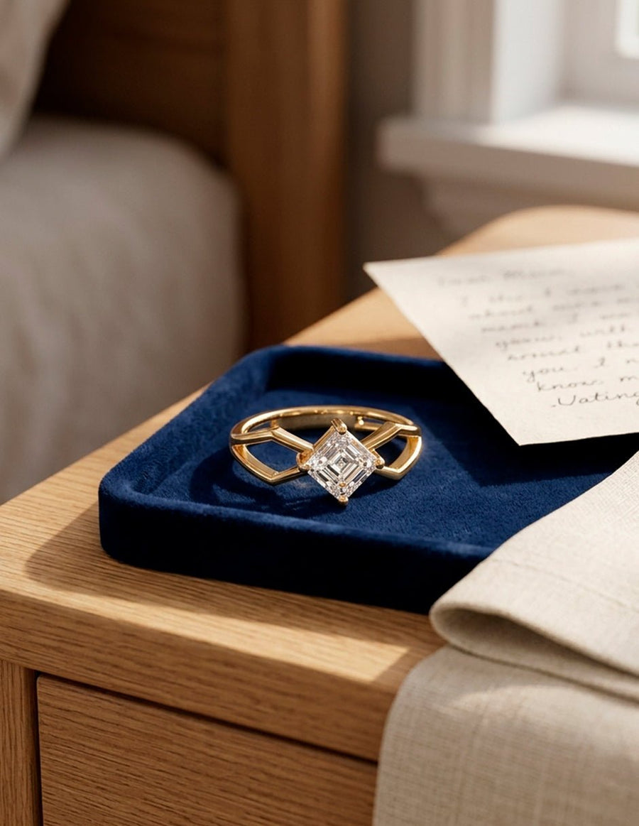 Anillo de Compromiso - solitario - AMORE94-AS-CZ