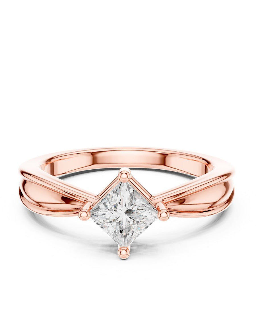 Anillo de Compromiso - solitario - AMORE95-PR-CZ