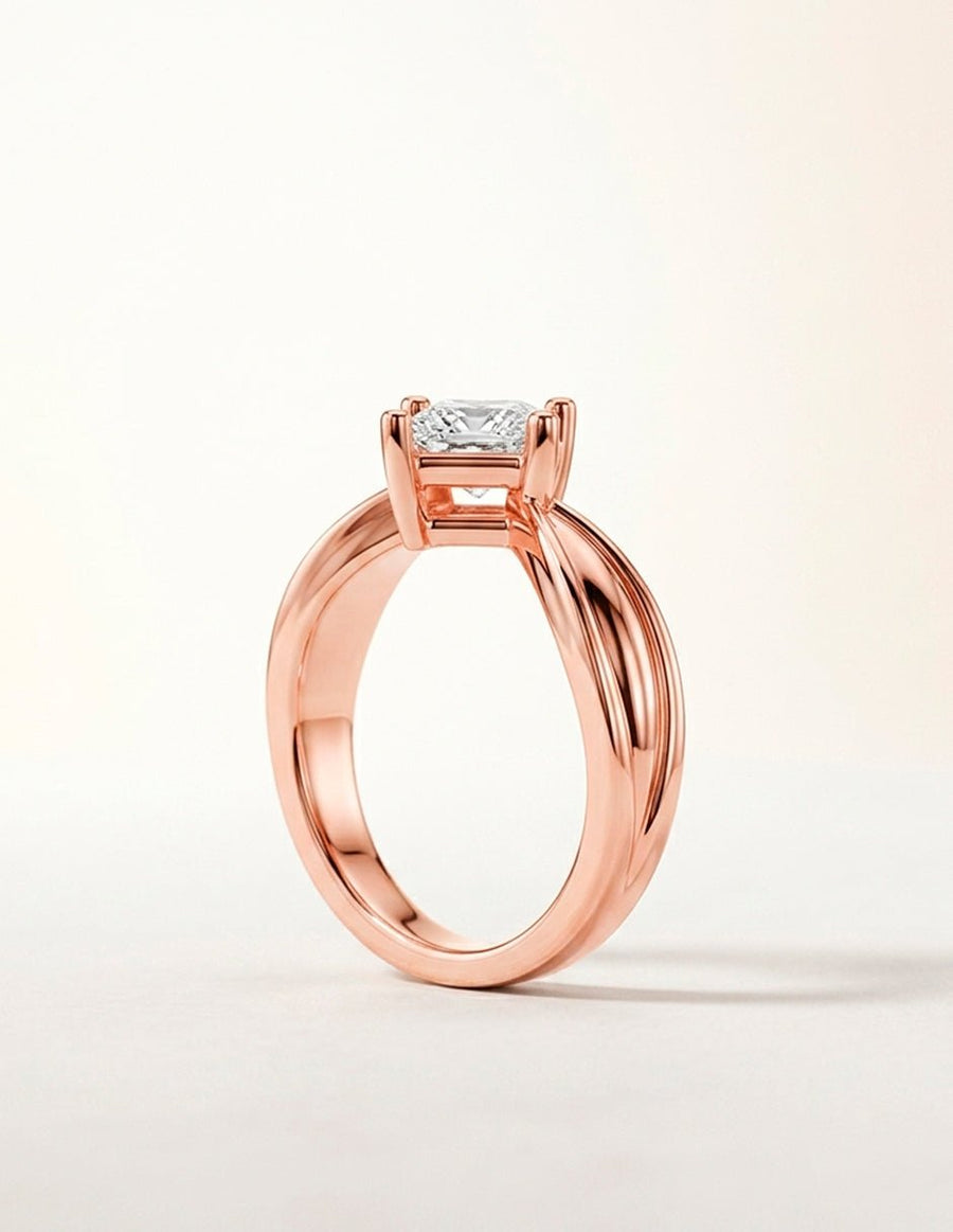 Anillo de Compromiso - solitario - AMORE95-PR-CZ