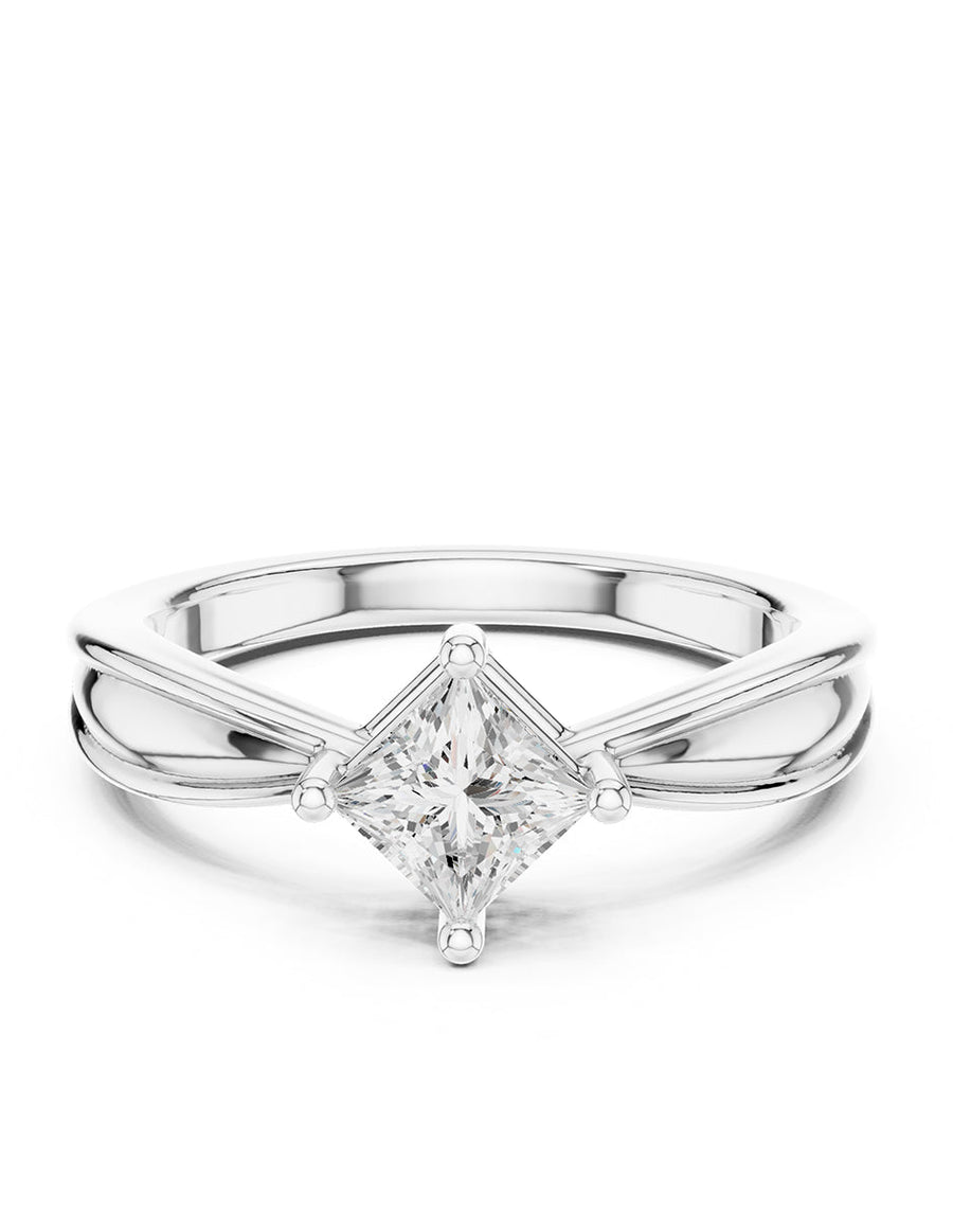 Anillo de Compromiso - solitario - AMORE95-PR-CZ