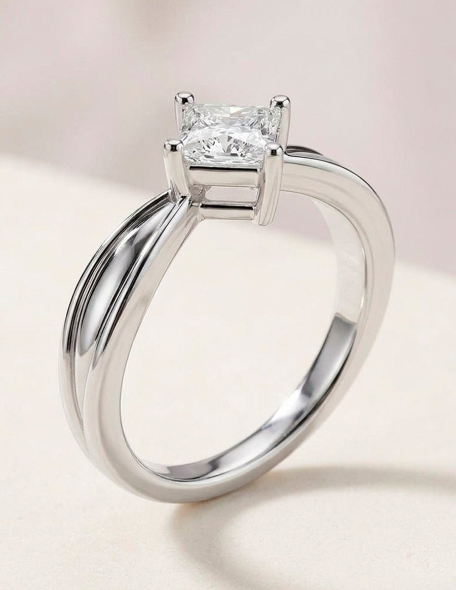 Anillo de Compromiso - solitario - AMORE95-PR-CZ