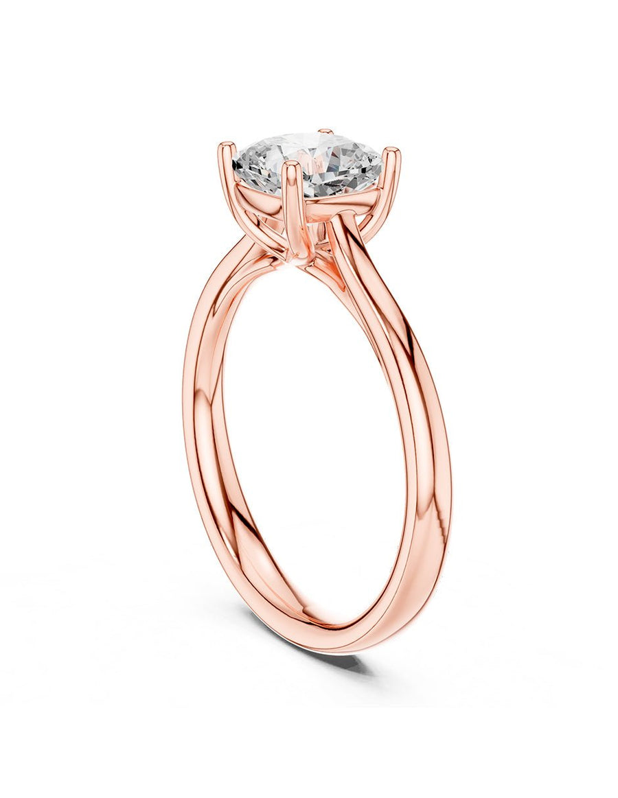 Anillo de Compromiso - solitario - AMORE96-CU-CZ