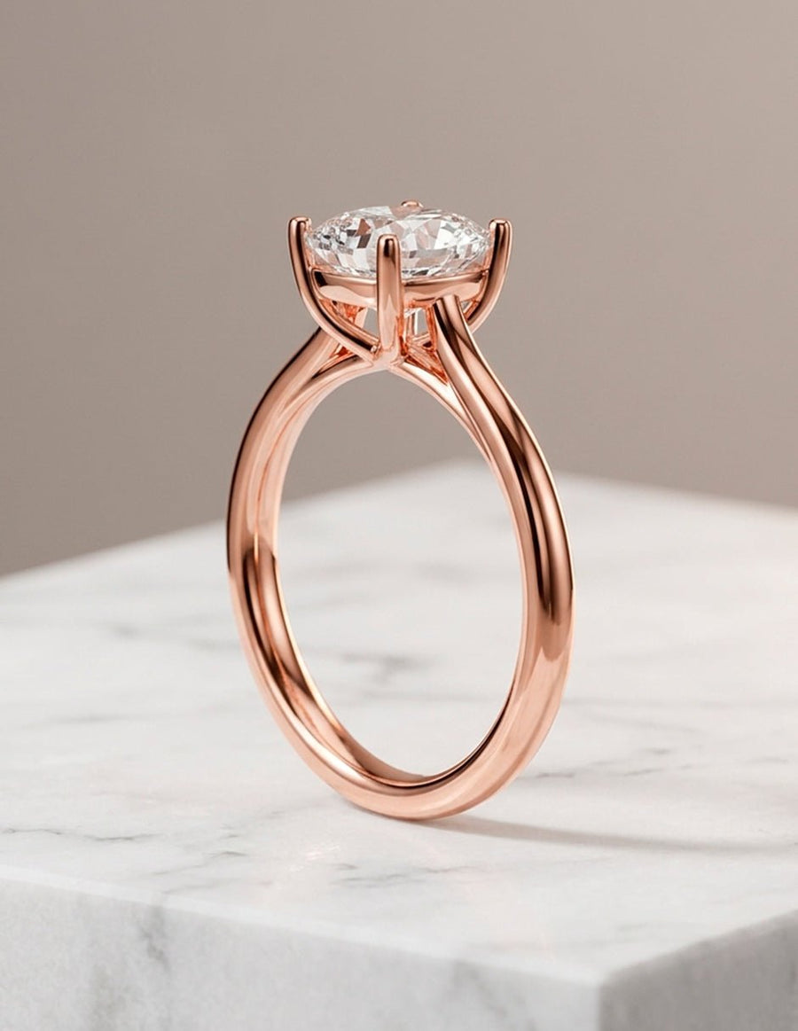 Anillo de Compromiso - solitario - AMORE96-CU-CZ
