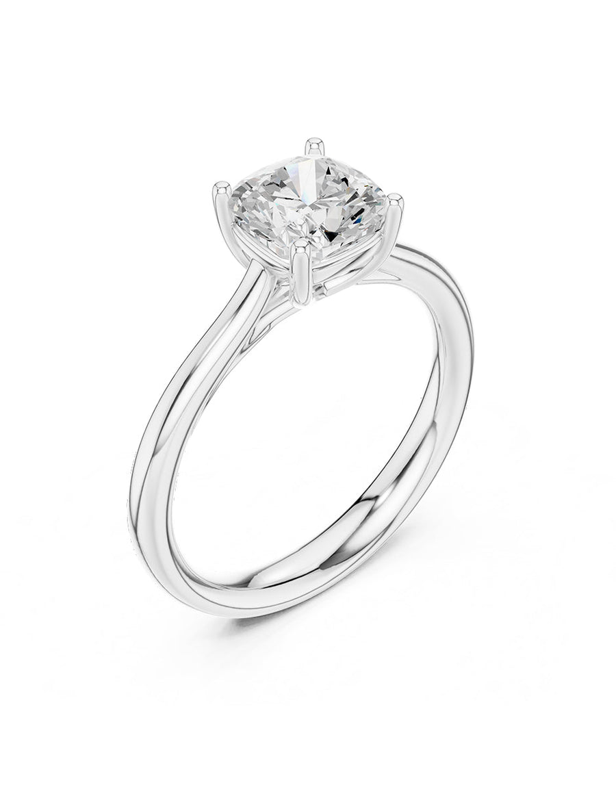Anillo de Compromiso - solitario - AMORE96-CU-CZ