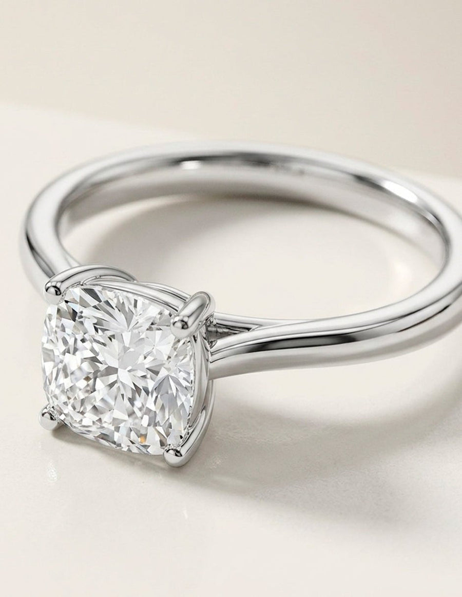 Anillo de Compromiso - solitario - AMORE96-CU-CZ