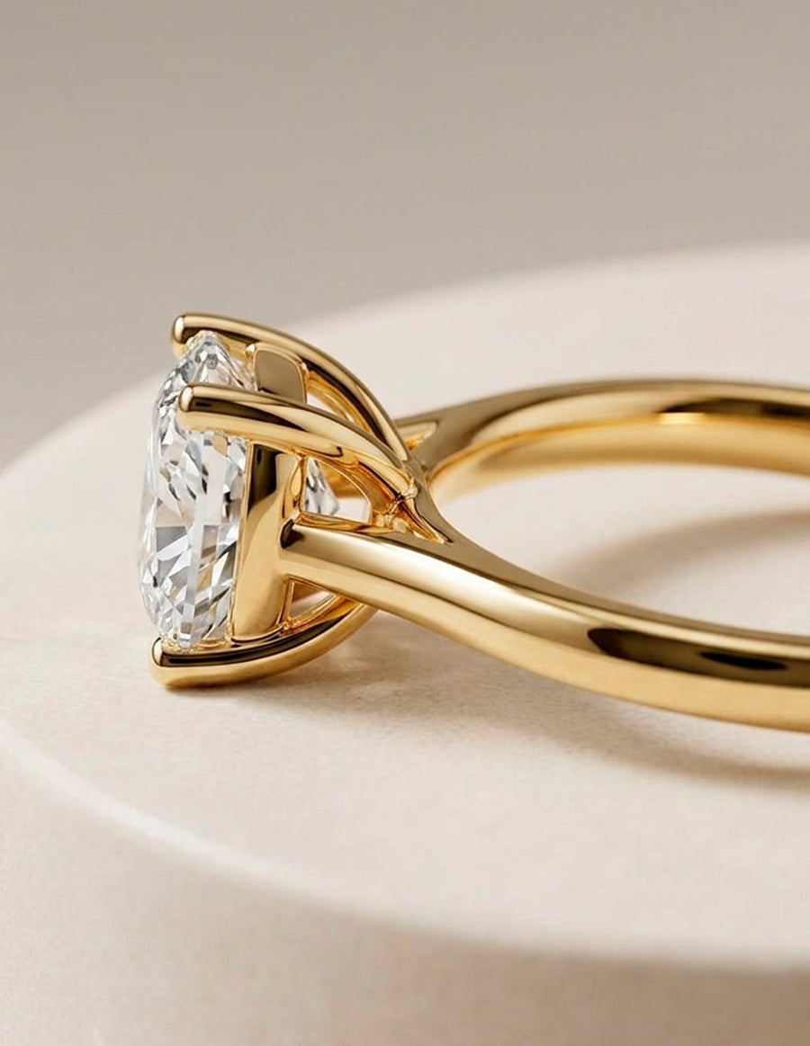 Anillo de Compromiso - solitario - AMORE96-CU-CZ