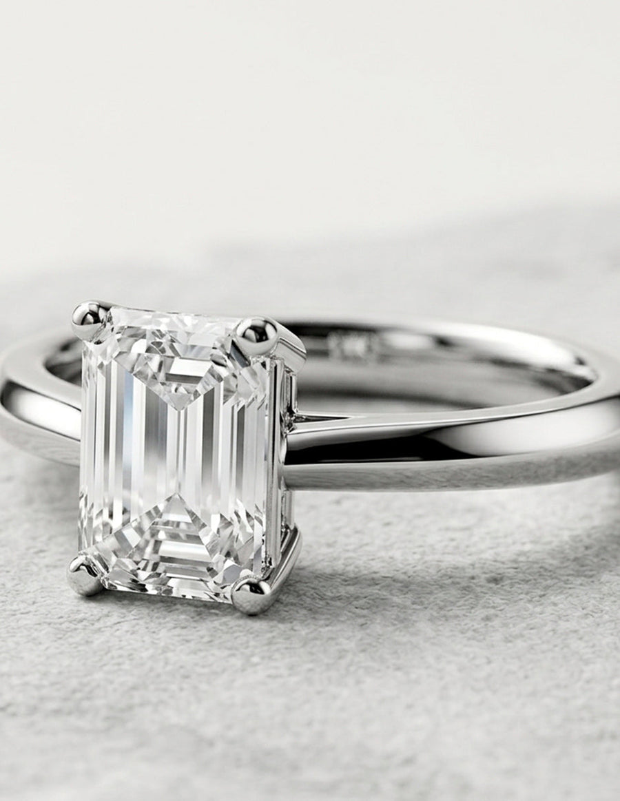 Anillo de compromiso - solitario - AMORE97-EM-LG