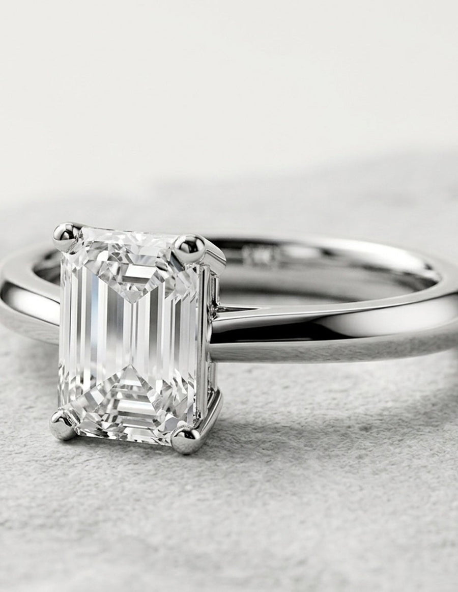 Anillo de Compromiso - solitario - AMORE97-EM-CZ