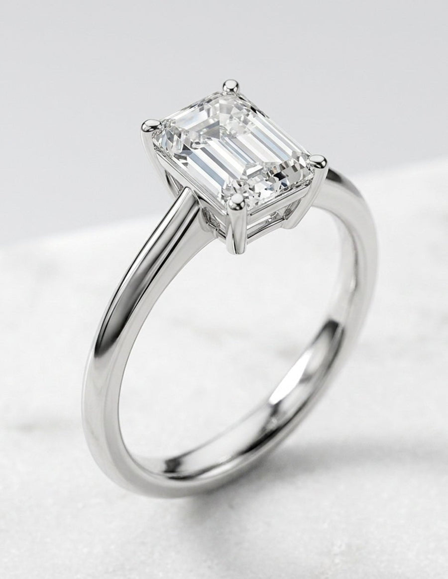 Anillo de Compromiso - solitario - AMORE97-EM-CZ