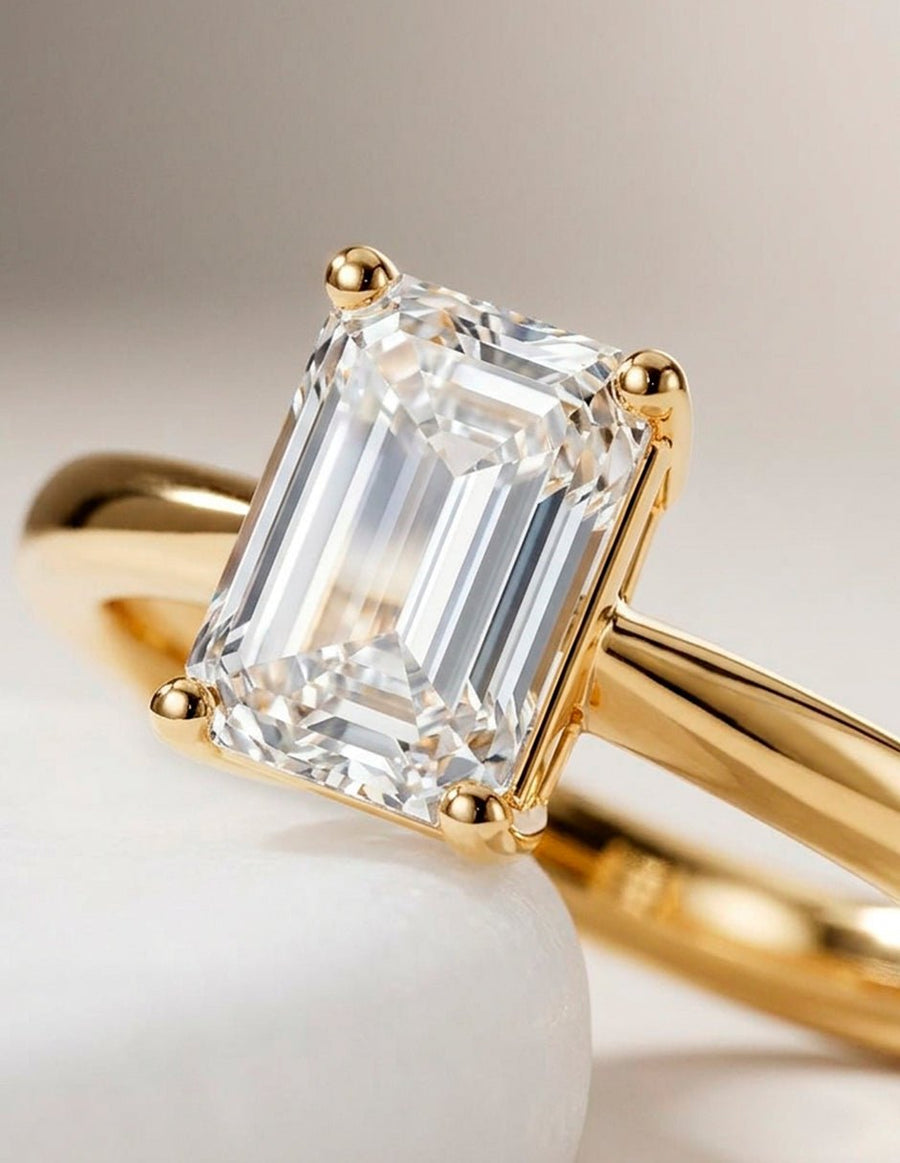 Anillo de Compromiso - solitario - AMORE97-EM-CZ