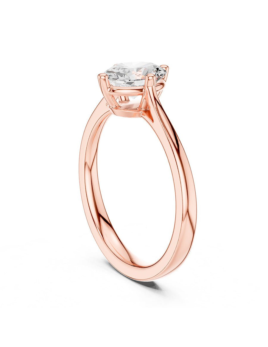 Anillo de Compromiso - solitario - AMORE99-OV-CZ