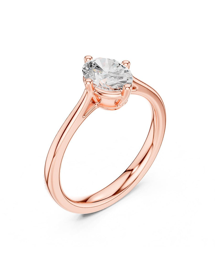 Anillo de Compromiso - solitario - AMORE99-OV-CZ