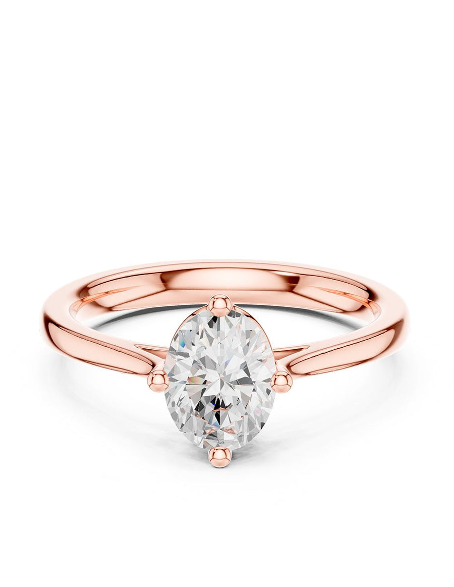 Anillo de Compromiso - solitario - AMORE99-OV-CZ