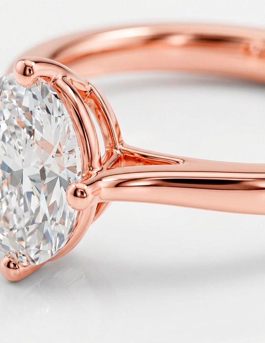 Anillo de Compromiso - solitario - AMORE99-OV-CZ