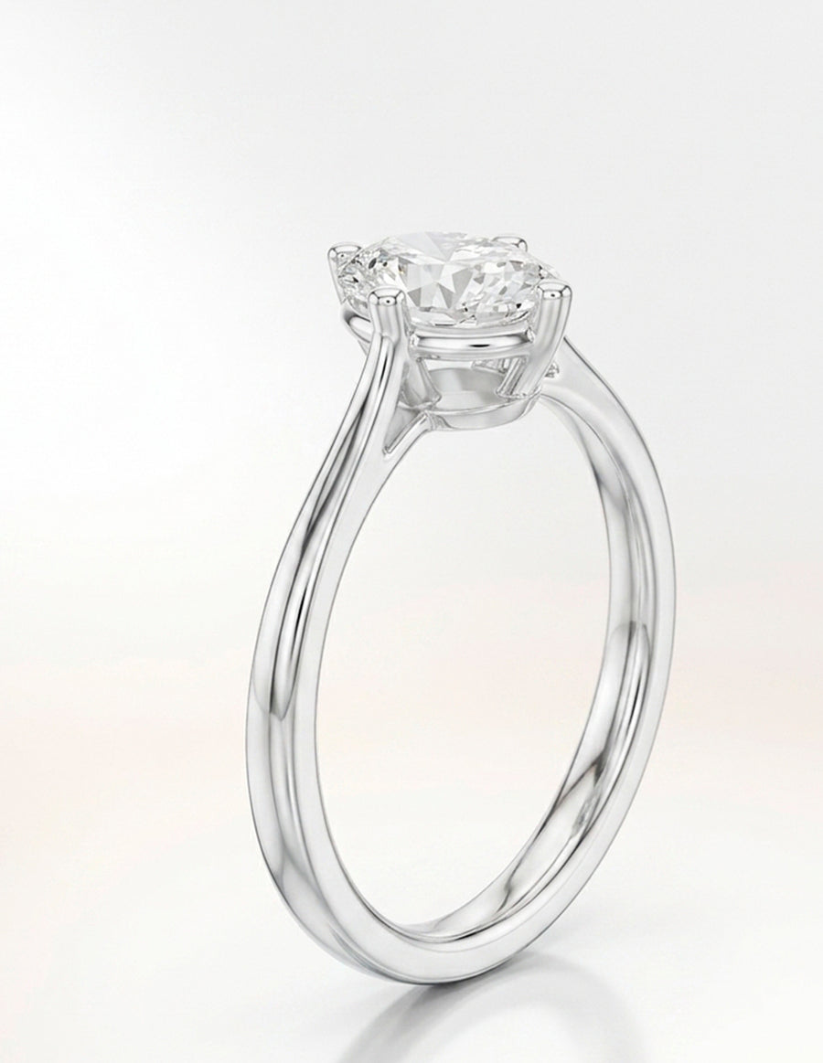 Anillo de Compromiso - solitario - AMORE599-RD-CZ
