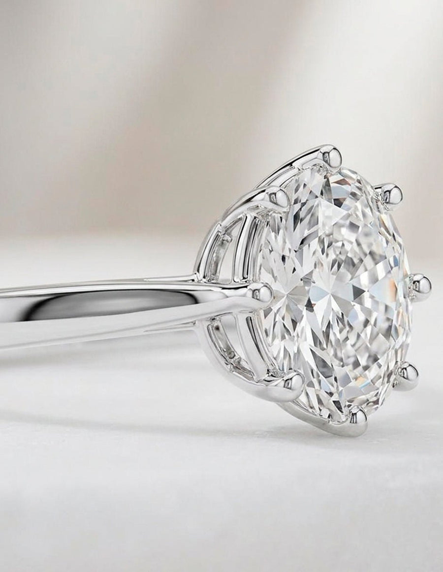 Anillo de Compromiso - solitario - AMORE99-OV-CZ
