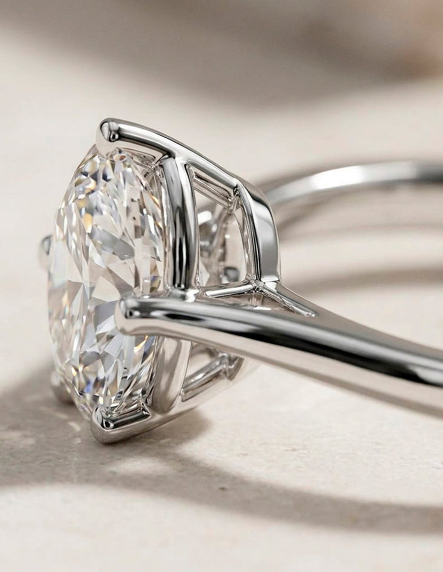 Anillo de compromiso - solitario - AMORE99-OV-LG
