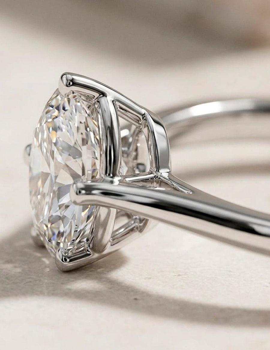 Anillo de Compromiso - solitario - AMORE99-OV-CZ