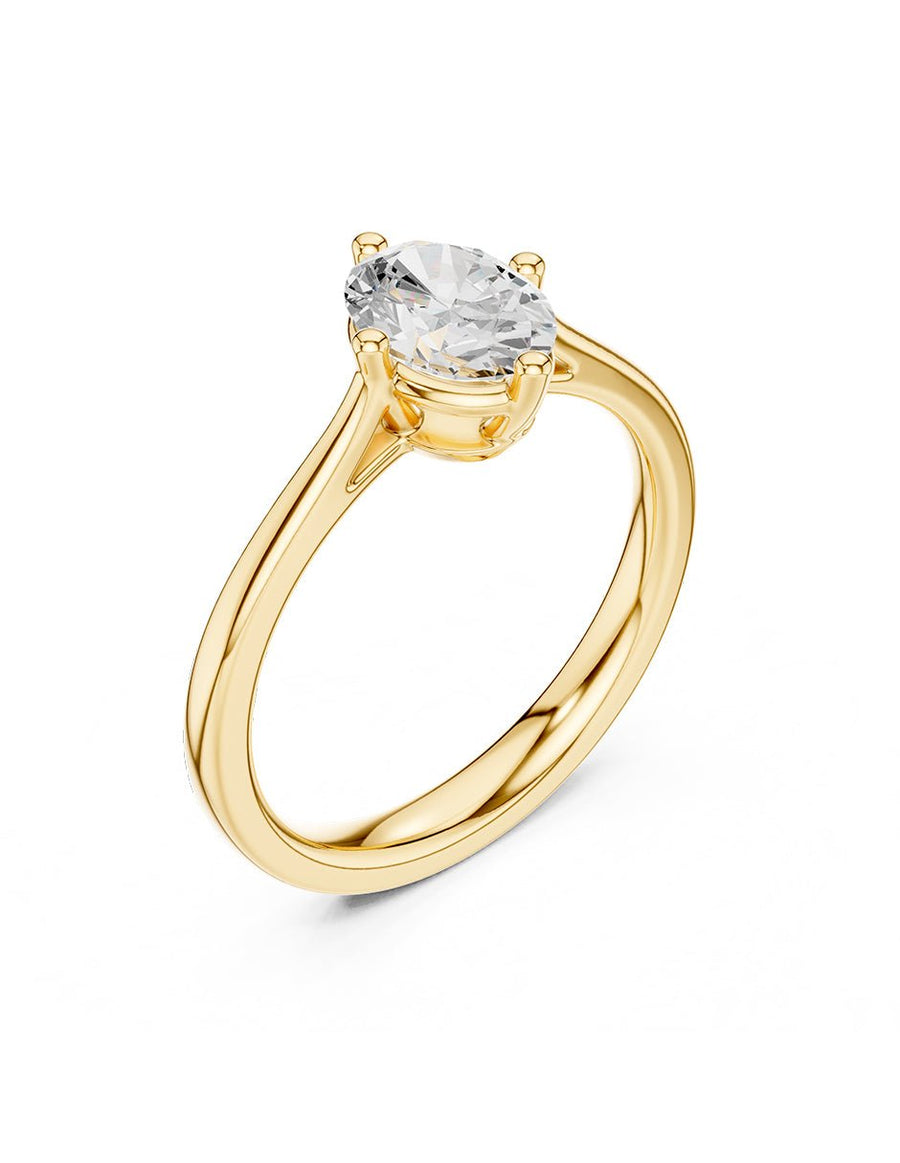 Anillo de Compromiso - solitario - AMORE99-OV-CZ