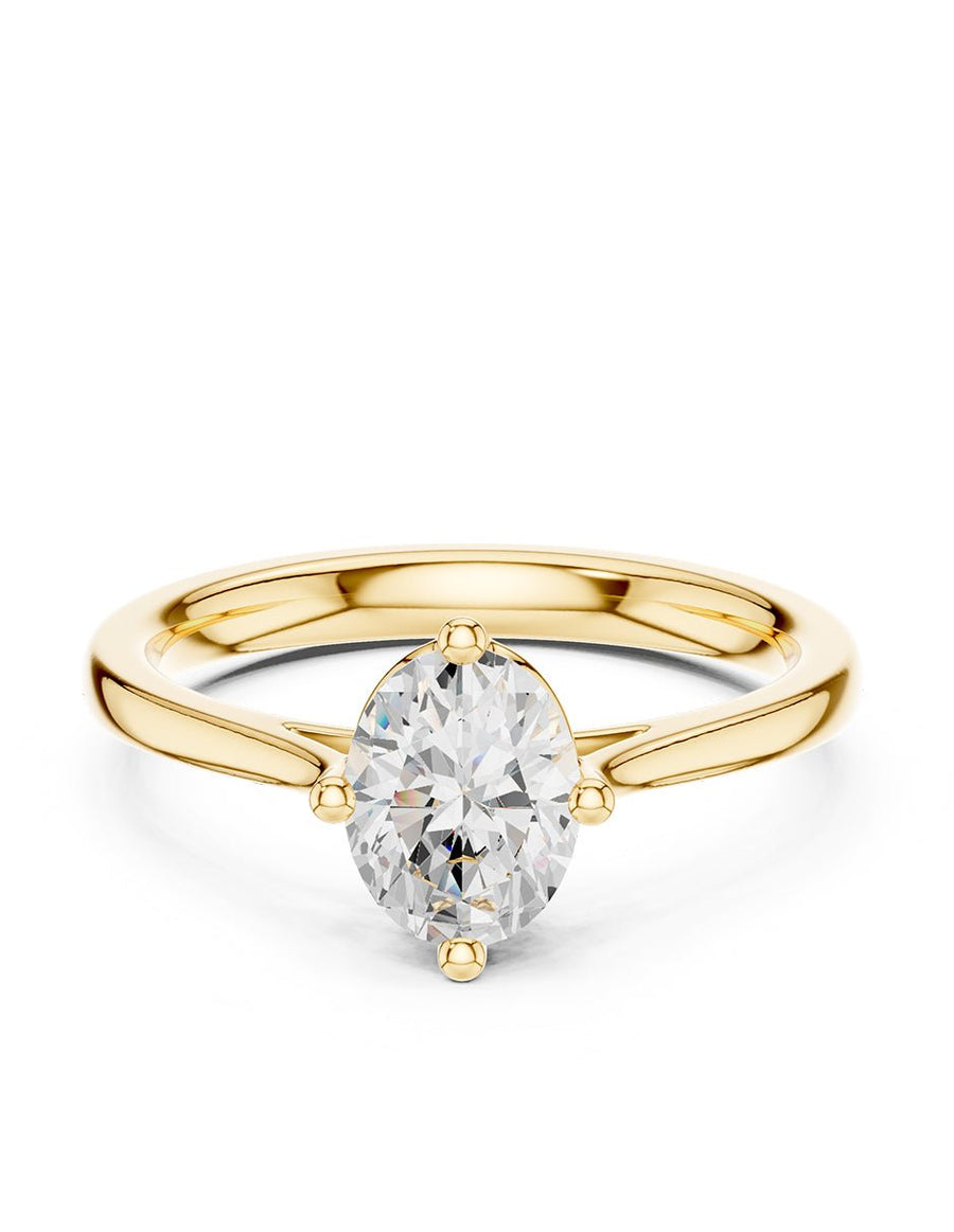 Anillo de Compromiso - solitario - AMORE99-OV-CZ