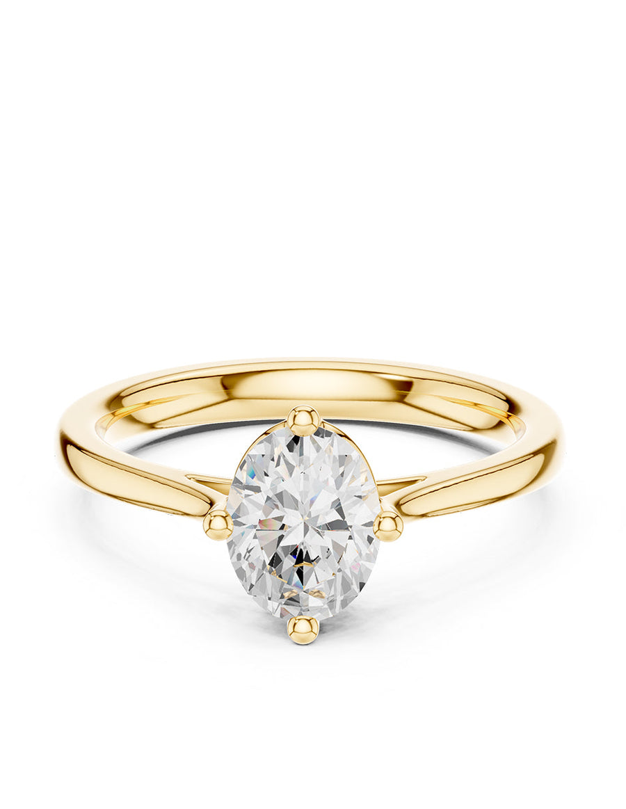 Anillo de compromiso - solitario - AMORE99-OV-LG