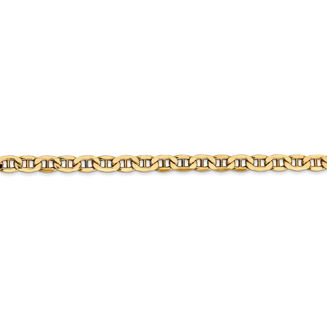 14k gold plated 4mm semi-solid anchor chain