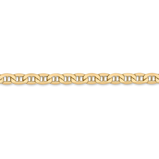 14k gold plated 4.75mm semi-solid anchor chain