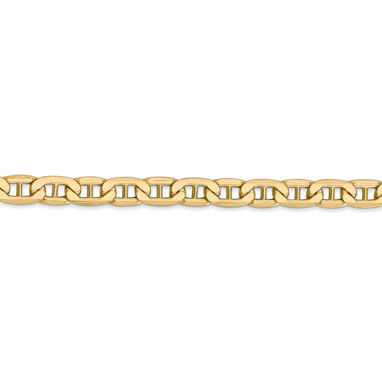 14k gold plated 5.5mm semi-solid anchor chain