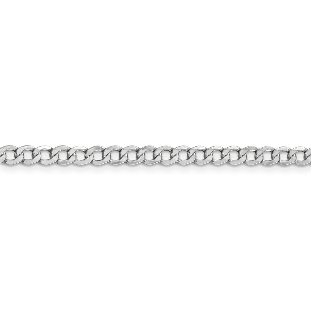 Cadena de eslabones semisólida de 14 k WG de 4,3 mm