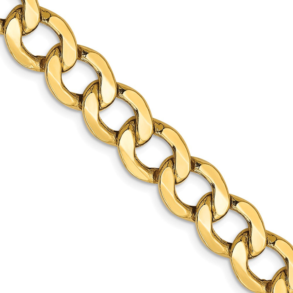 Cadena de eslabones semisólida de 14k y 9 mm