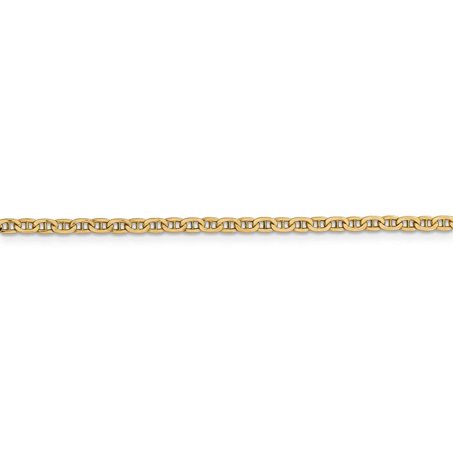 Cadena de ancla semisólida de 14k y 2,4 mm