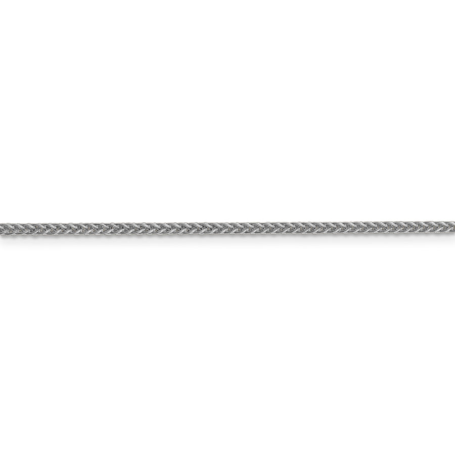 Cadena de trigo semisólida de 3 hilos de 14 k WG de 2 mm