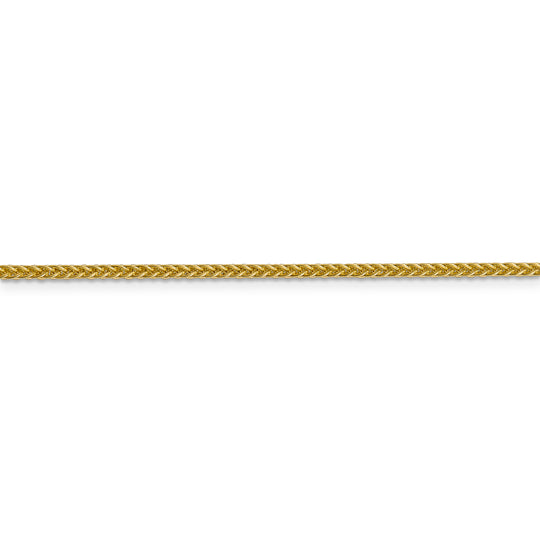 14k 2mm 3-strand semi-solid wheat chain