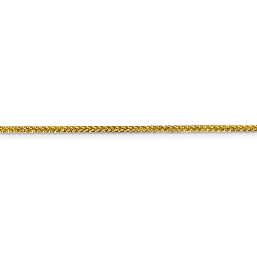 Cadena de trigo semisólida de 3 hilos de 14k y 2 mm