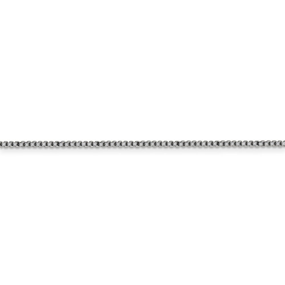 14k WG 1.5mm Semi-Solid Round Box Chain