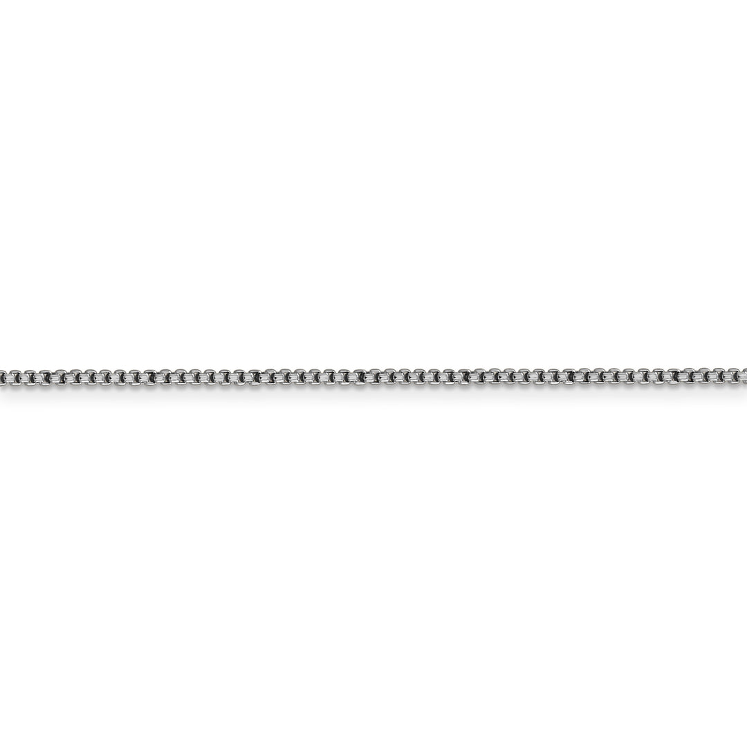 14k WG 1.5mm Semi-Solid Round Box Chain