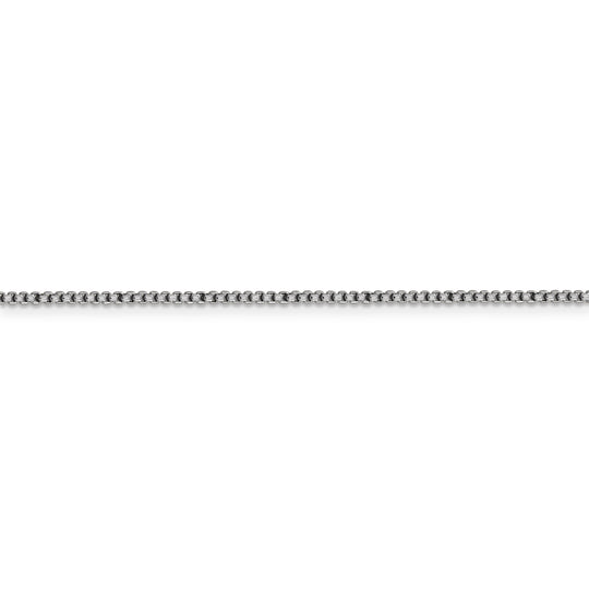 14k WG 1.5mm Semi-Solid Round Box Chain