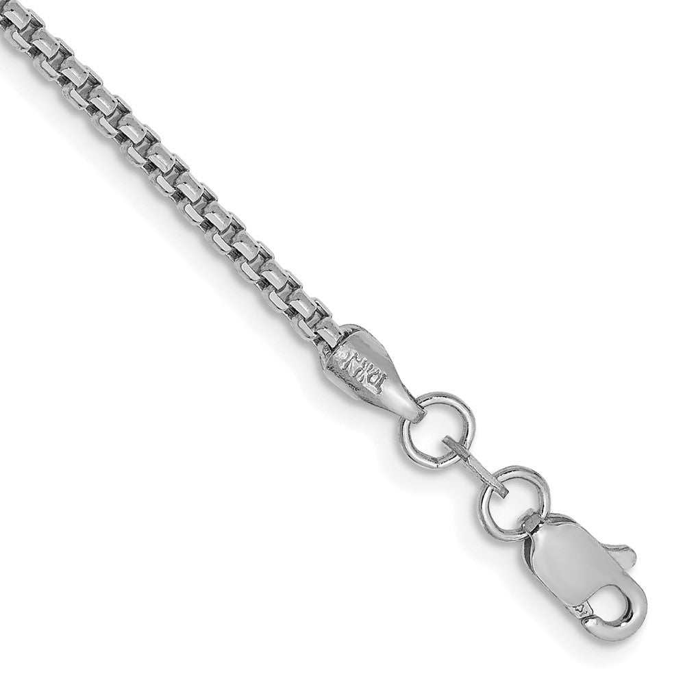 Pulsera de Oro Blanco de 14k de 7 pulgadas y 1.75mm con Cierre de Langosta
