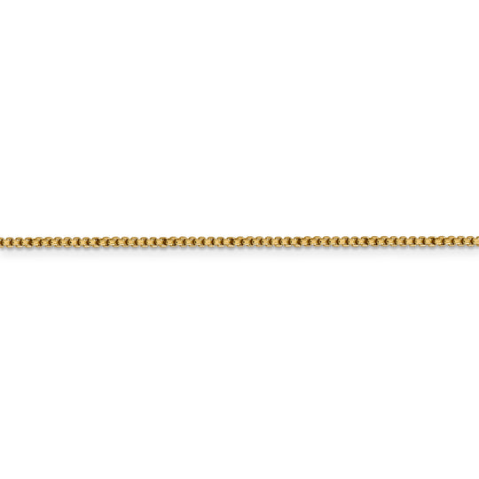 14k 1.5mm Semi-Solid Round Box Chain