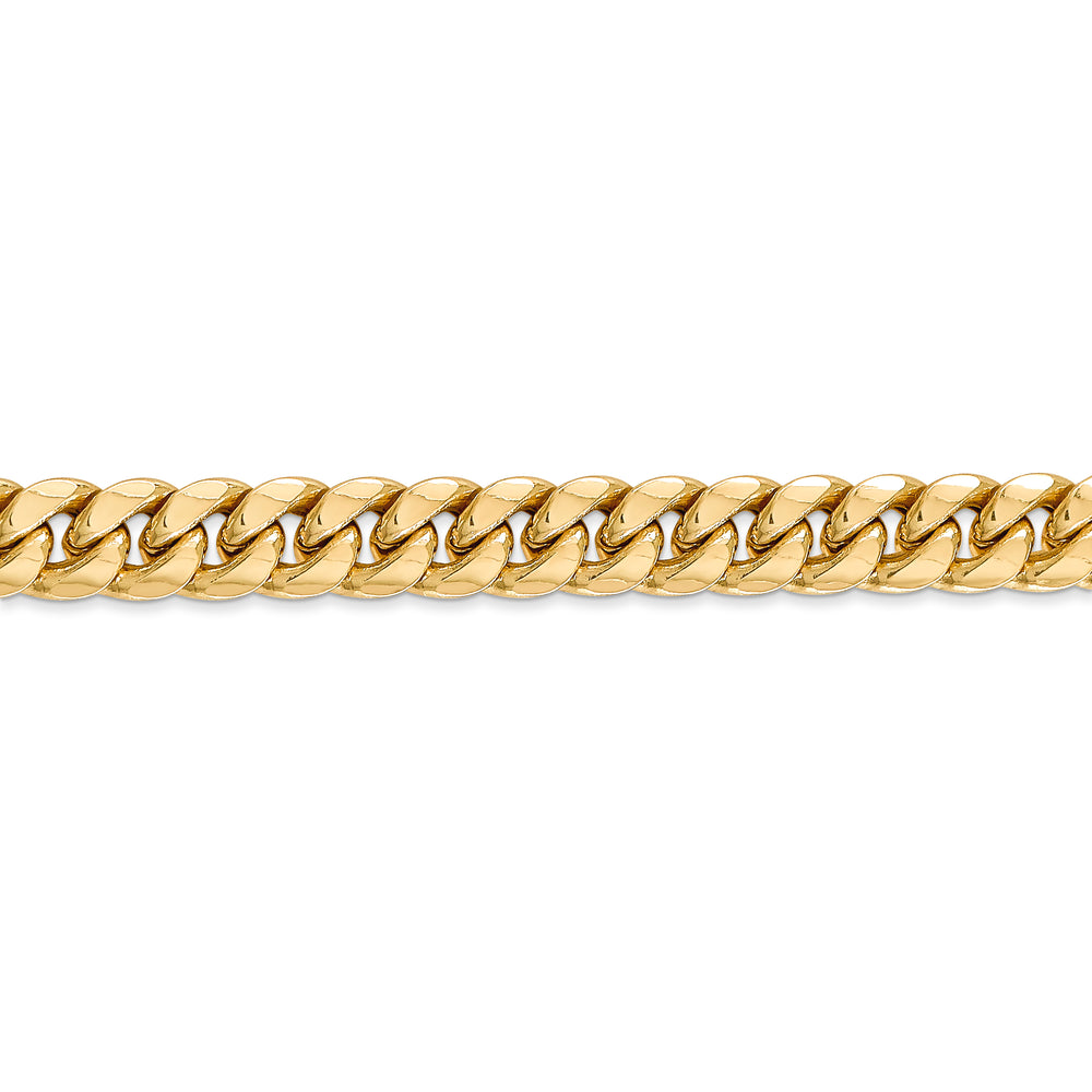 Cadena Cubana Miami Semisólida de 7.3 mm en Oro Amarillo de 14k