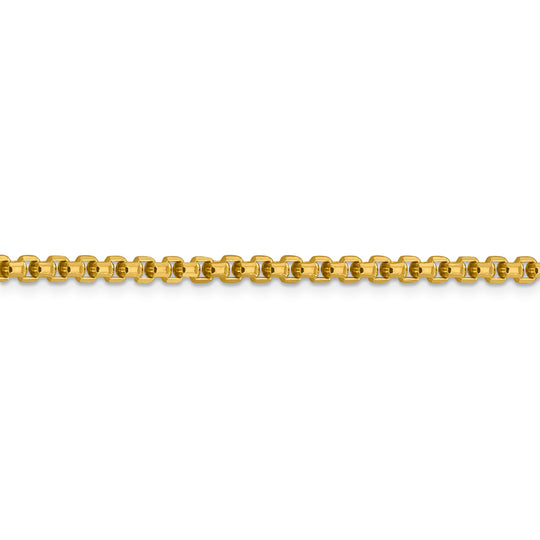 14k 3.6mm Semi-Solid Round Box Chain